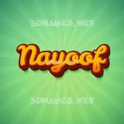 nayoof in Green Rays style - 3D name wallpaper