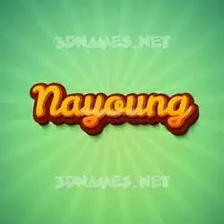 nayoung in Green Rays style - 3D name wallpaper
