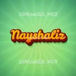 nayshaliz in Green Rays style - 3D name wallpaper
