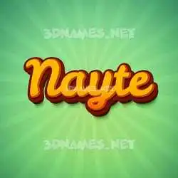 nayte in Green Rays style - 3D name wallpaper