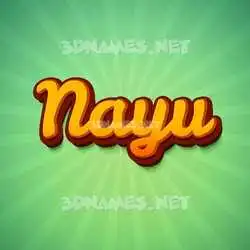 nayu in Green Rays style - 3D name wallpaper