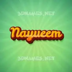 nayueem in Green Rays style - 3D name wallpaper