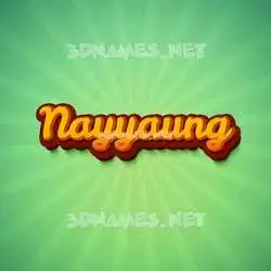 nayyaung in Green Rays style - 3D name wallpaper