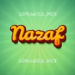 nazaf in Green Rays style - 3D name wallpaper