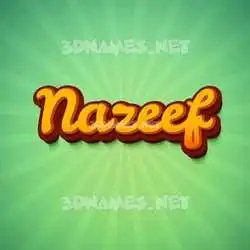 nazeef in Green Rays style - 3D name wallpaper