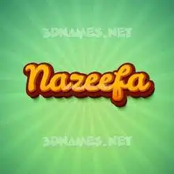 nazeefa in Green Rays style - 3D name wallpaper