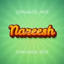 nazeesh in Green Rays style - 3D name wallpaper