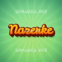 nazerke in Green Rays style - 3D name wallpaper