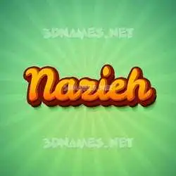 nazieh in Green Rays style - 3D name wallpaper