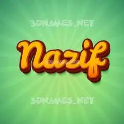 nazif in Green Rays style - 3D name wallpaper