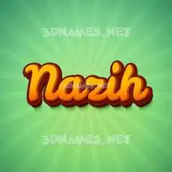 nazih in Green Rays style - 3D name wallpaper