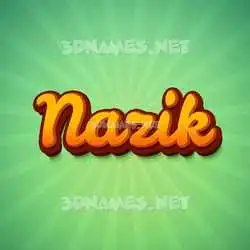 nazik in Green Rays style - 3D name wallpaper