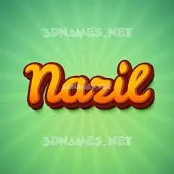 nazil in Green Rays style - 3D name wallpaper