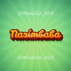 nazimbaba in Green Rays style - 3D name wallpaper