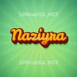 naziyra in Green Rays style - 3D name wallpaper