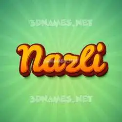 nazli in Green Rays style - 3D name wallpaper