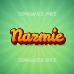nazmie in Green Rays style - 3D name wallpaper