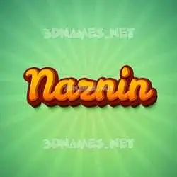 naznin in Green Rays style - 3D name wallpaper