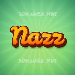 nazz in Green Rays style - 3D name wallpaper