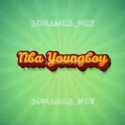 nba youngboy in Green Rays style - 3D name wallpaper