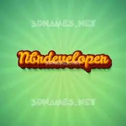 nbrdeveloper in Green Rays style - 3D name wallpaper