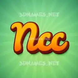 ncc in Green Rays style - 3D name wallpaper