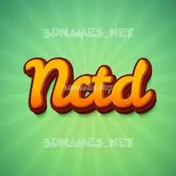 nctd in Green Rays style - 3D name wallpaper