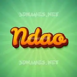 ndao in Green Rays style - 3D name wallpaper