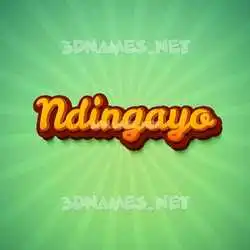ndingayo in Green Rays style - 3D name wallpaper