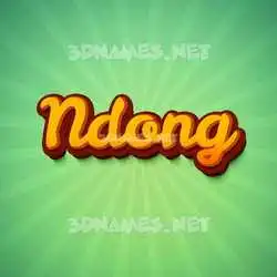 ndong in Green Rays style - 3D name wallpaper