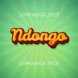 ndongo in Green Rays style - 3D name wallpaper
