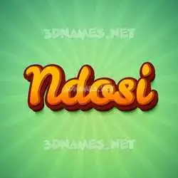 ndosi in Green Rays style - 3D name wallpaper