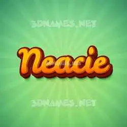neacie in Green Rays style - 3D name wallpaper