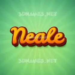neale in Green Rays style - 3D name wallpaper