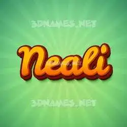 neali in Green Rays style - 3D name wallpaper
