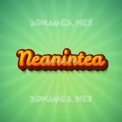 neanintea in Green Rays style - 3D name wallpaper