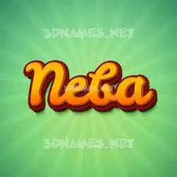 neba in Green Rays style - 3D name wallpaper