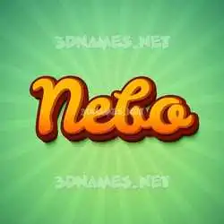 nebo in Green Rays style - 3D name wallpaper