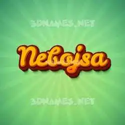 nebojsa in Green Rays style - 3D name wallpaper
