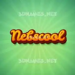 nebscool in Green Rays style - 3D name wallpaper