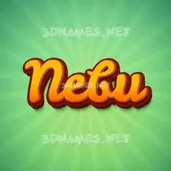 nebu in Green Rays style - 3D name wallpaper