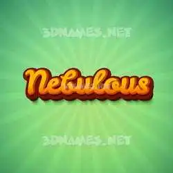nebulous in Green Rays style - 3D name wallpaper