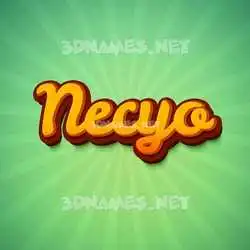 necyo in Green Rays style - 3D name wallpaper