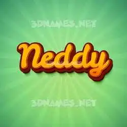 neddy in Green Rays style - 3D name wallpaper