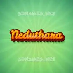 neduthara in Green Rays style - 3D name wallpaper