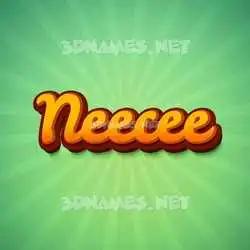 neecee in Green Rays style - 3D name wallpaper