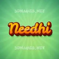 needhi in Green Rays style - 3D name wallpaper