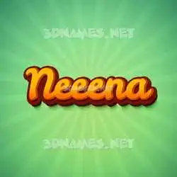 neeena in Green Rays style - 3D name wallpaper