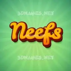 neefs in Green Rays style - 3D name wallpaper