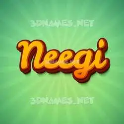 neegi in Green Rays style - 3D name wallpaper